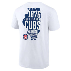 White Chicago Cubs Team Hot Shot T-Shirt