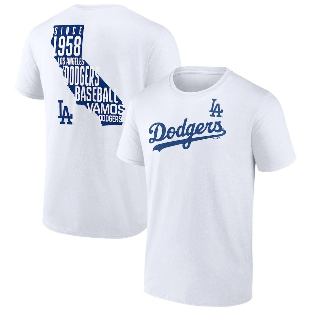 White Los Angeles Dodgers Team Hot Shot T-Shirt