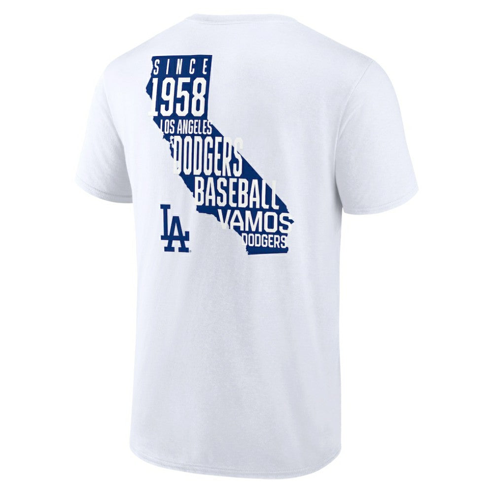 White Los Angeles Dodgers Team Hot Shot T-Shirt