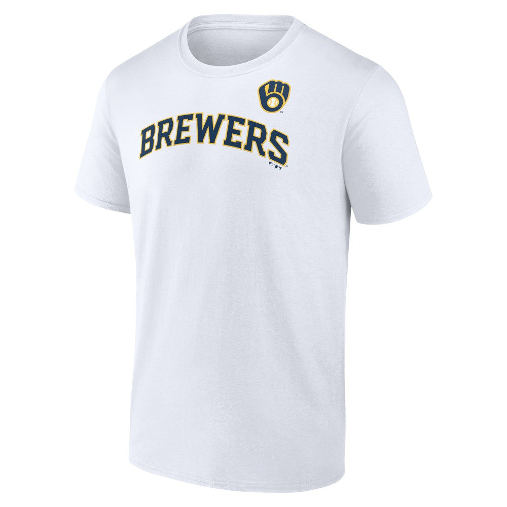 White Milwaukee Brewers Team Hot Shot T-Shirt