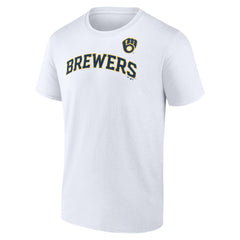 White Milwaukee Brewers Team Hot Shot T-Shirt