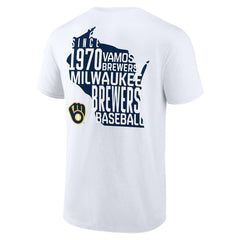 White Milwaukee Brewers Team Hot Shot T-Shirt