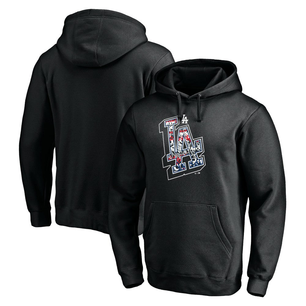 Black Los Angeles Dodgers Team Hometown Collection Tag Pullover Hoodie