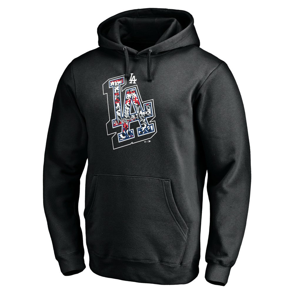 Black Los Angeles Dodgers Team Hometown Collection Tag Pullover Hoodie