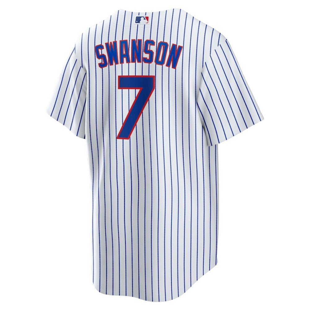 White Dansby Swanson Chicago Cubs Nike Replica Player Jersey