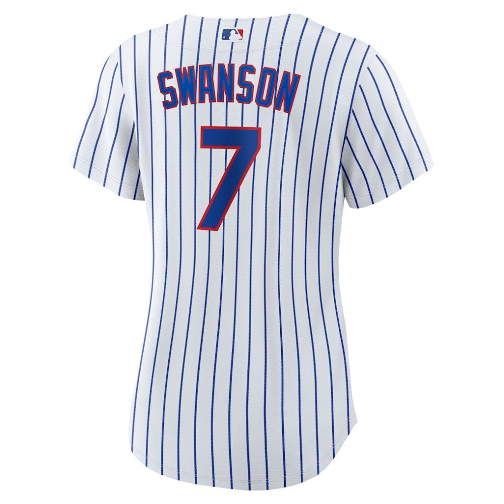 White/Royal Dansby Swanson Chicago Cubs Nike Women's Home Replica Player Jersey