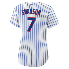 White/Royal Dansby Swanson Chicago Cubs Nike Women's Home Replica Player Jersey