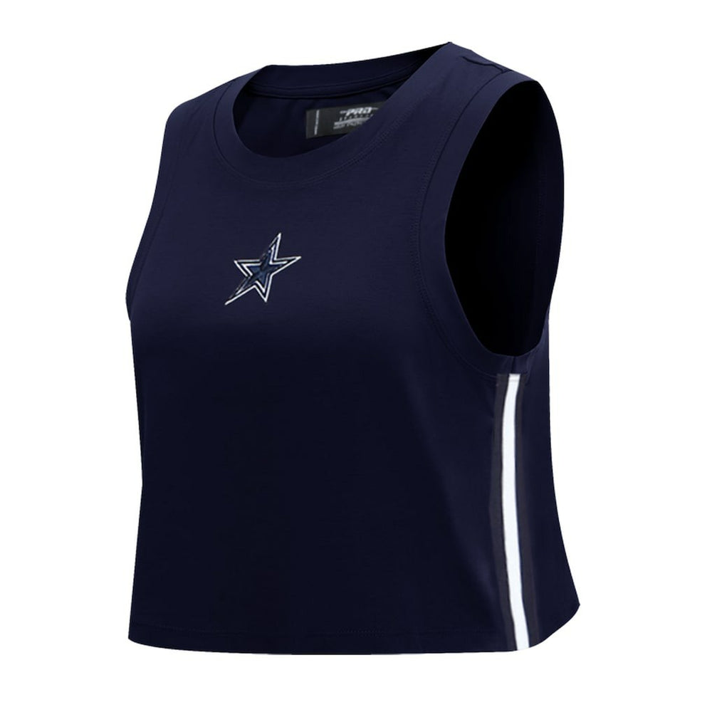 Pro Standard Women's Ombre Wordmark Classic Cropped Tank Top - Dallas Cowboys Tops