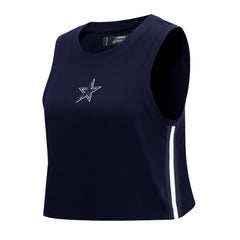 Pro Standard Women's Ombre Wordmark Classic Cropped Tank Top - Dallas Cowboys Tops