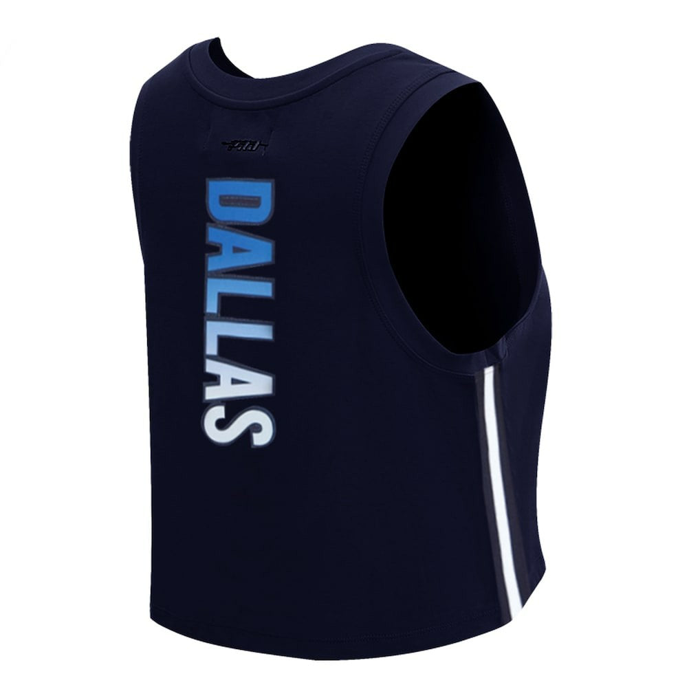 Pro Standard Women's Ombre Wordmark Classic Cropped Tank Top - Dallas Cowboys Tops