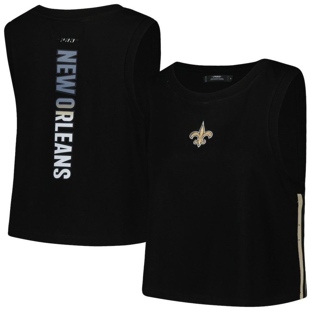 Pro Standard Women's Ombre Wordmark Classic Cropped Tank Top - New Orleans Saints Tops