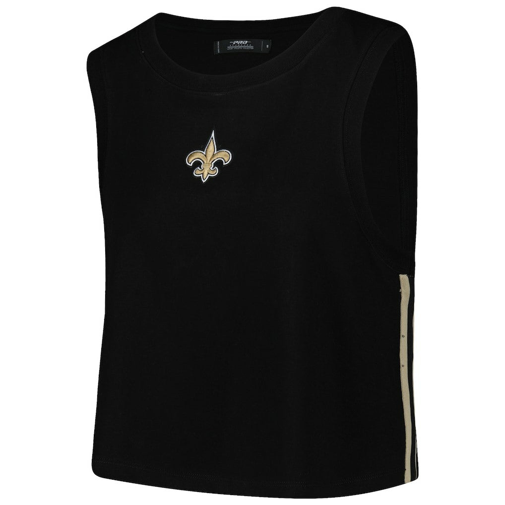 Pro Standard Women's Ombre Wordmark Classic Cropped Tank Top - New Orleans Saints Tops