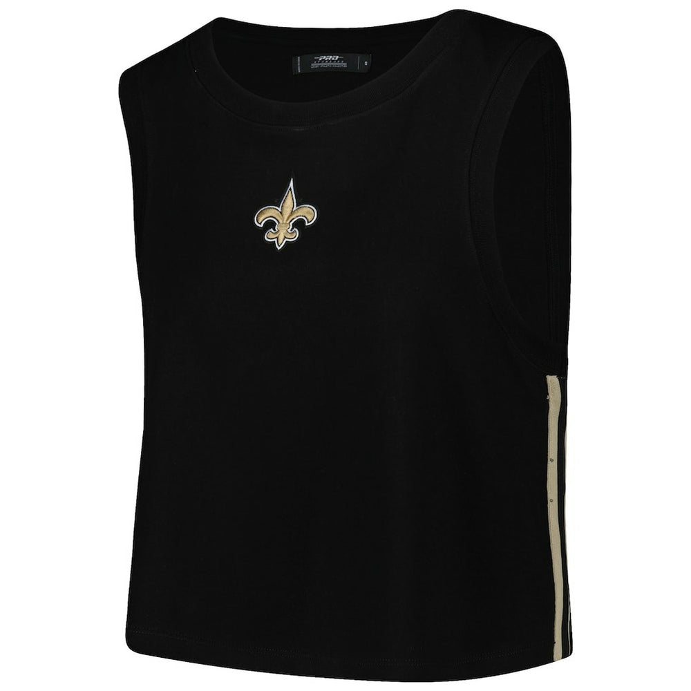 Pro Standard Women's Ombre Wordmark Classic Cropped Tank Top - New Orleans Saints Tops