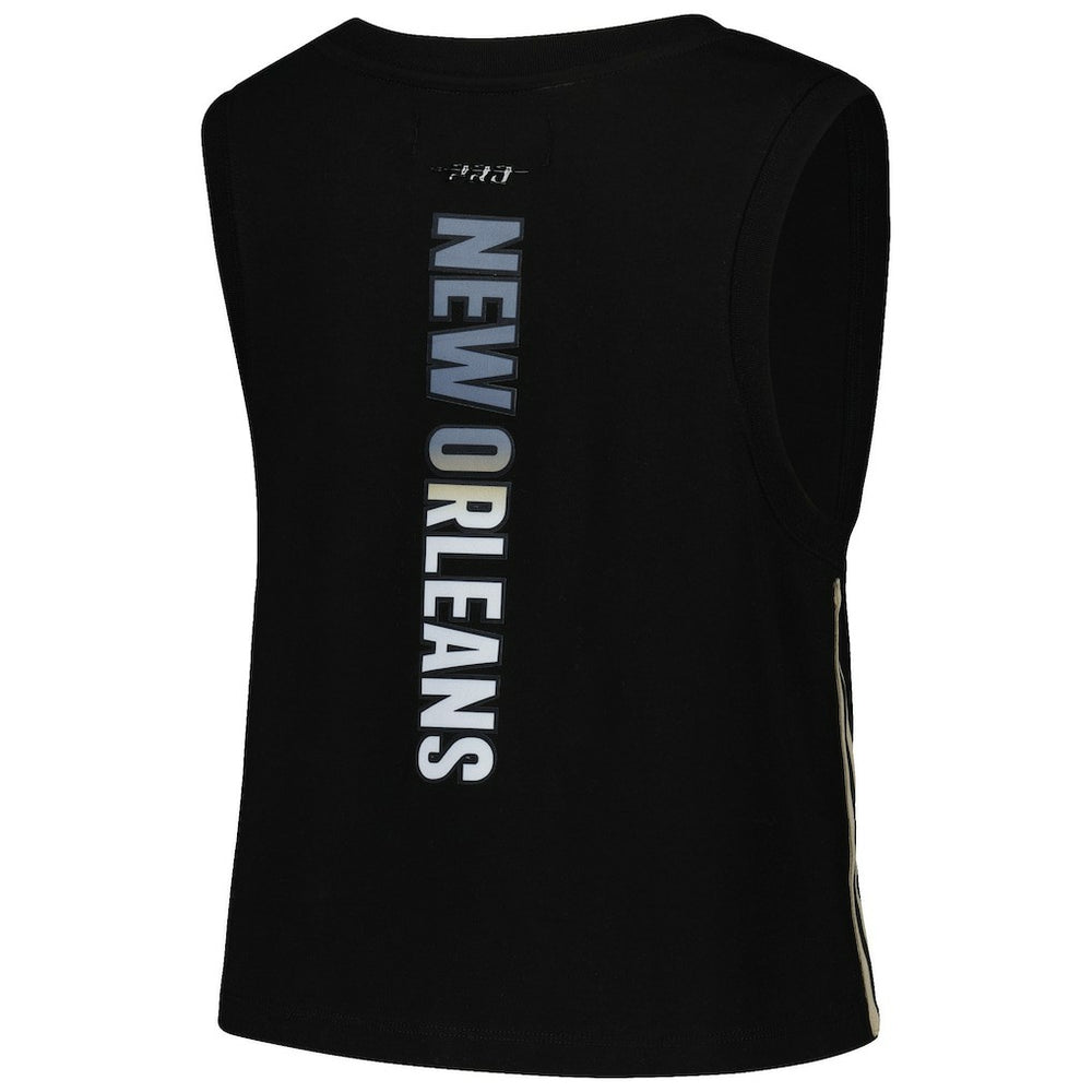 Pro Standard Women's Ombre Wordmark Classic Cropped Tank Top - New Orleans Saints Tops