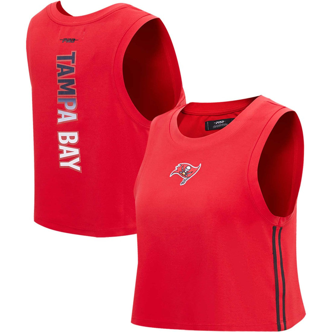 Pro Standard Women's Ombre Wordmark Classic Cropped Tank Top - Tampa Bay Buccaneers Tops