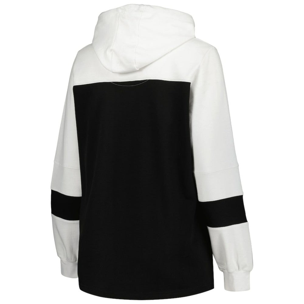 Black Chicago White Sox Women's Plus Size Colorblock Pullover Hoodie