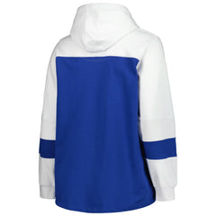 Royal Los Angeles Dodgers Women's Plus Size Colorblock Pullover Hoodie