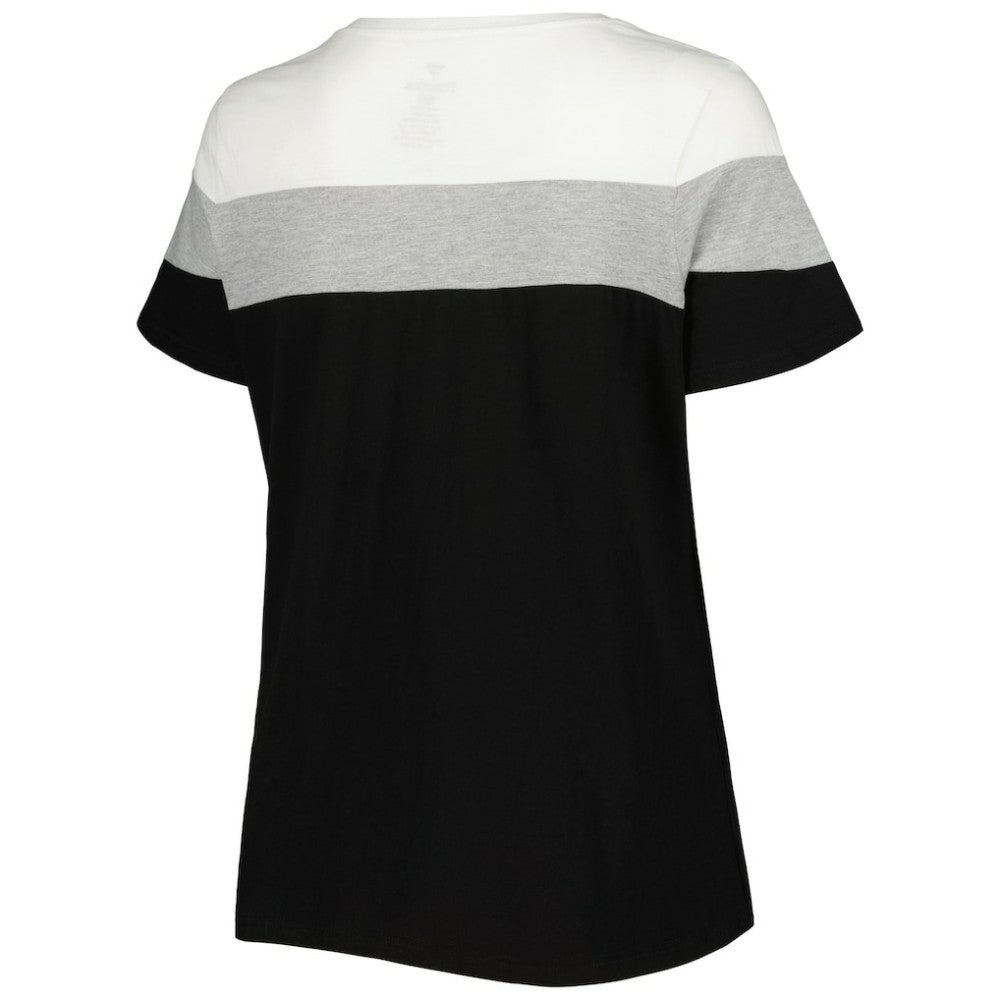 Black/Heather Gray Chicago White Sox Women's Plus Size Colorblock T-Shirt