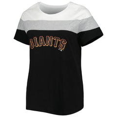 White/Black San Francisco Giants Women's Plus Size Colorblock T-Shirt