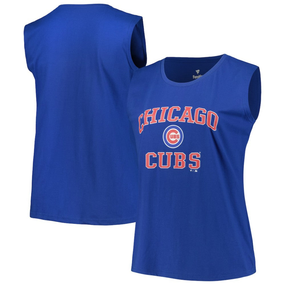 Royal Chicago Cubs Profile Women's Plus Size Tank Top