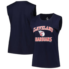 Navy Cleveland Guardians Profile Women's Plus Size Tank Top