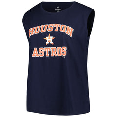Navy Houston Astros Profile Women's Plus Size Tank Top