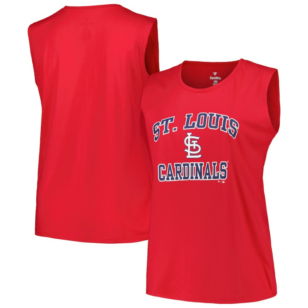 Red St. Louis Cardinals Profile Women's Plus Size Tank Top