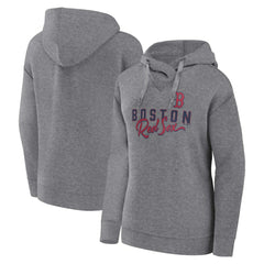 Heather Gray Profile Boston Red Sox Women's Plus Size Pullover Hoodie