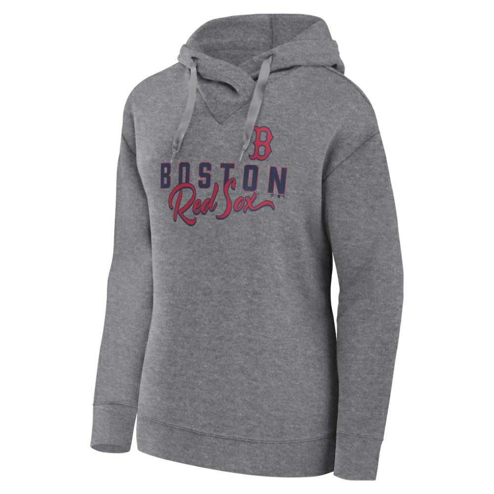 Heather Gray Profile Boston Red Sox Women's Plus Size Pullover Hoodie