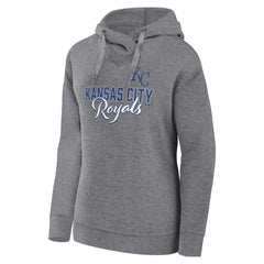Heather Gray Profile Kansas City Royals Women's Plus Size Pullover Hoodie
