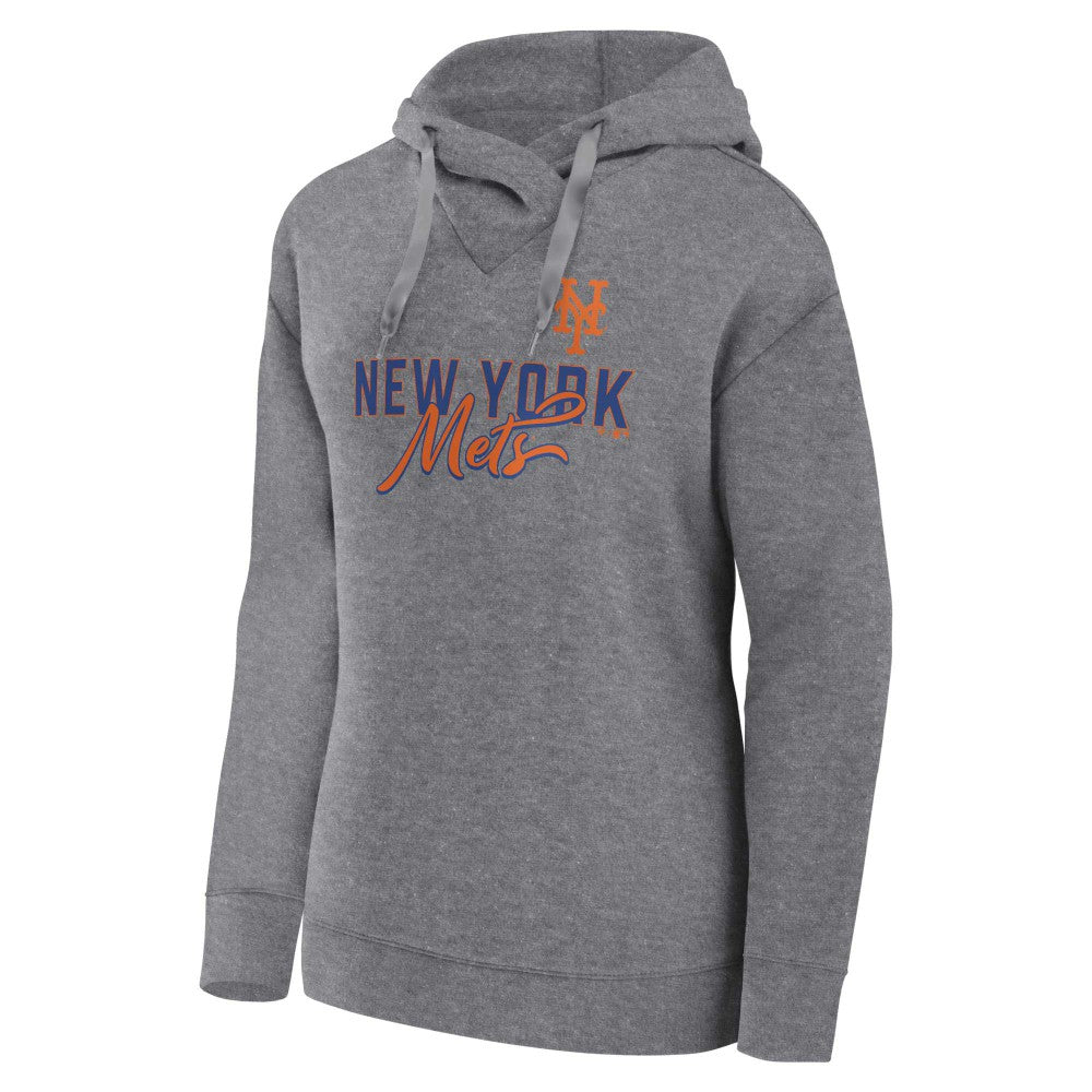 Heather Gray Profile New York Mets Women's Plus Size Pullover Hoodie