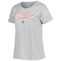Black/Heather Gray Los Angeles Angels Profile Women's Plus Size T-Shirt Combo Pack