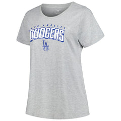 Black/Heather Gray Los Angeles Dodgers Profile Women's Plus Size T-Shirt Combo Pack