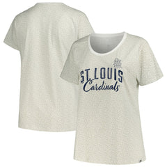 White St. Louis Cardinals Profile Women's Plus Size Leopard T-Shirt