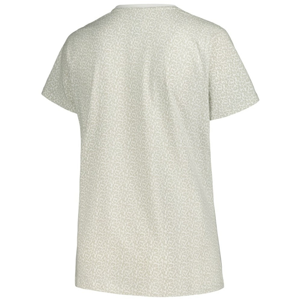 White St. Louis Cardinals Profile Women's Plus Size Leopard T-Shirt
