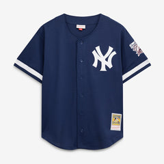 Navy Mariano Rivera New York Yankees Mitchell & Ness Cooperstown Collection Mesh Batting Practice Button-Up Jersey