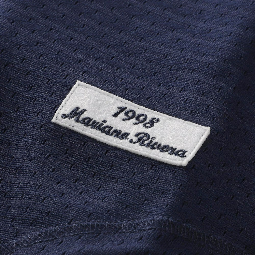 Navy Mariano Rivera New York Yankees Mitchell & Ness Cooperstown Collection Mesh Batting Practice Button-Up Jersey