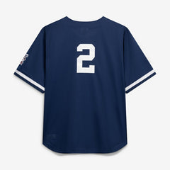 Navy Derek Jeter New York Yankees Mitchell & Ness Cooperstown Collection Mesh Batting Practice Button-Up Jersey
