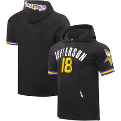 Justin Jefferson  Pro Standard Player Name & Number Hoodie T-Shirt - Minnesota Vikings Hoodies