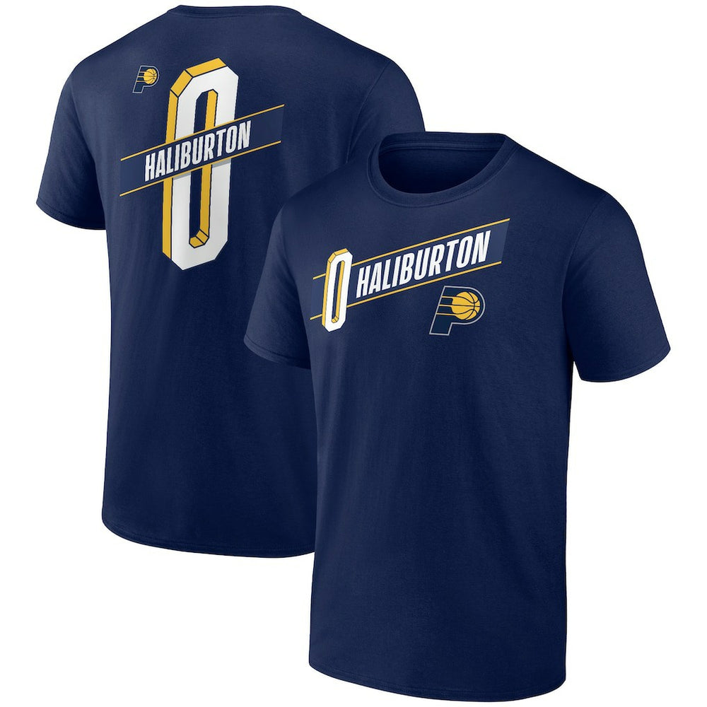 Tyrese Haliburton Indiana Pacers Full-Court Press Name & Number T-Shirt