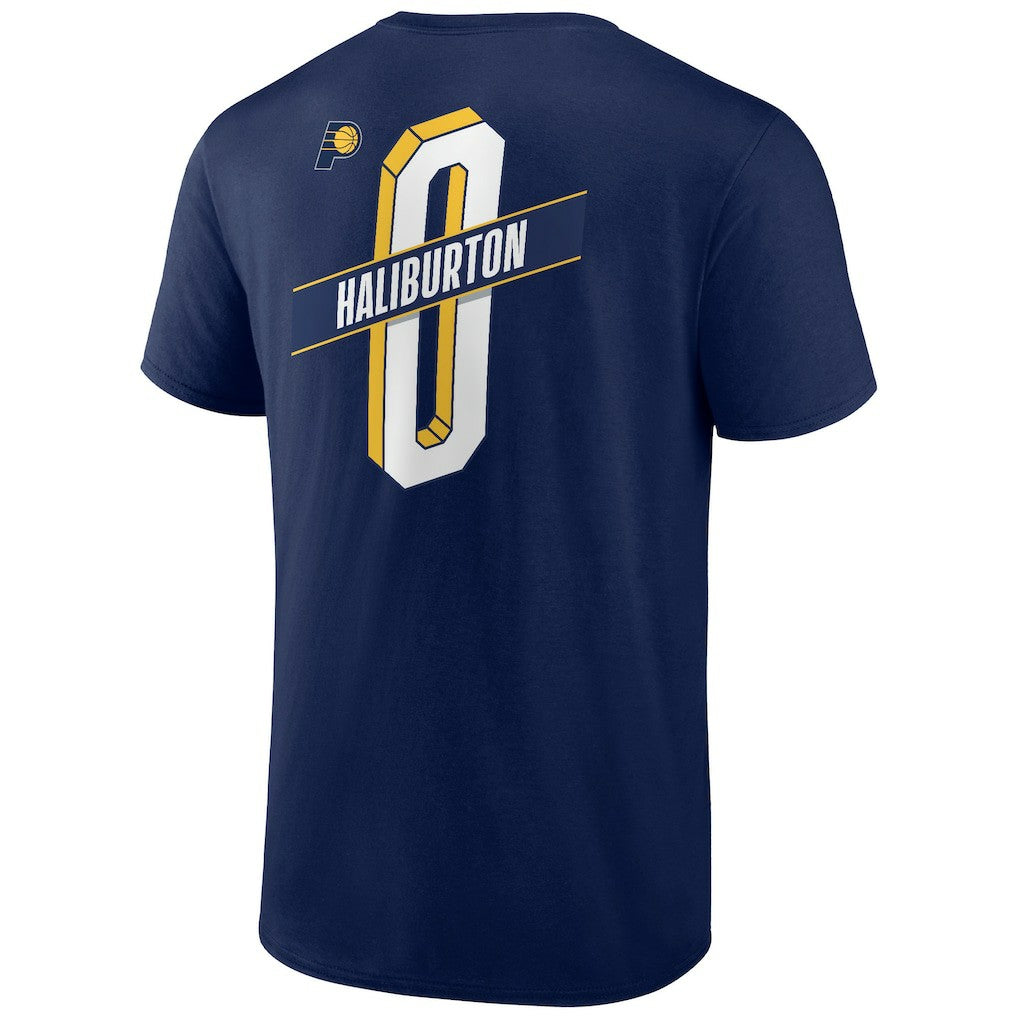 Tyrese Haliburton Indiana Pacers Full-Court Press Name & Number T-Shirt