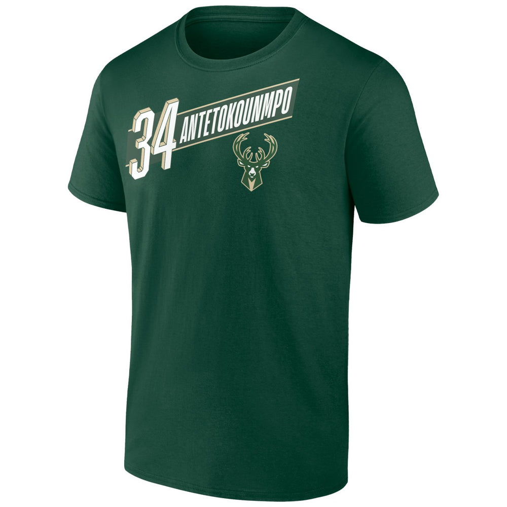 Giannis Antetokounmpo Milwaukee Bucks Full-Court Press Name & Number T-Shirt