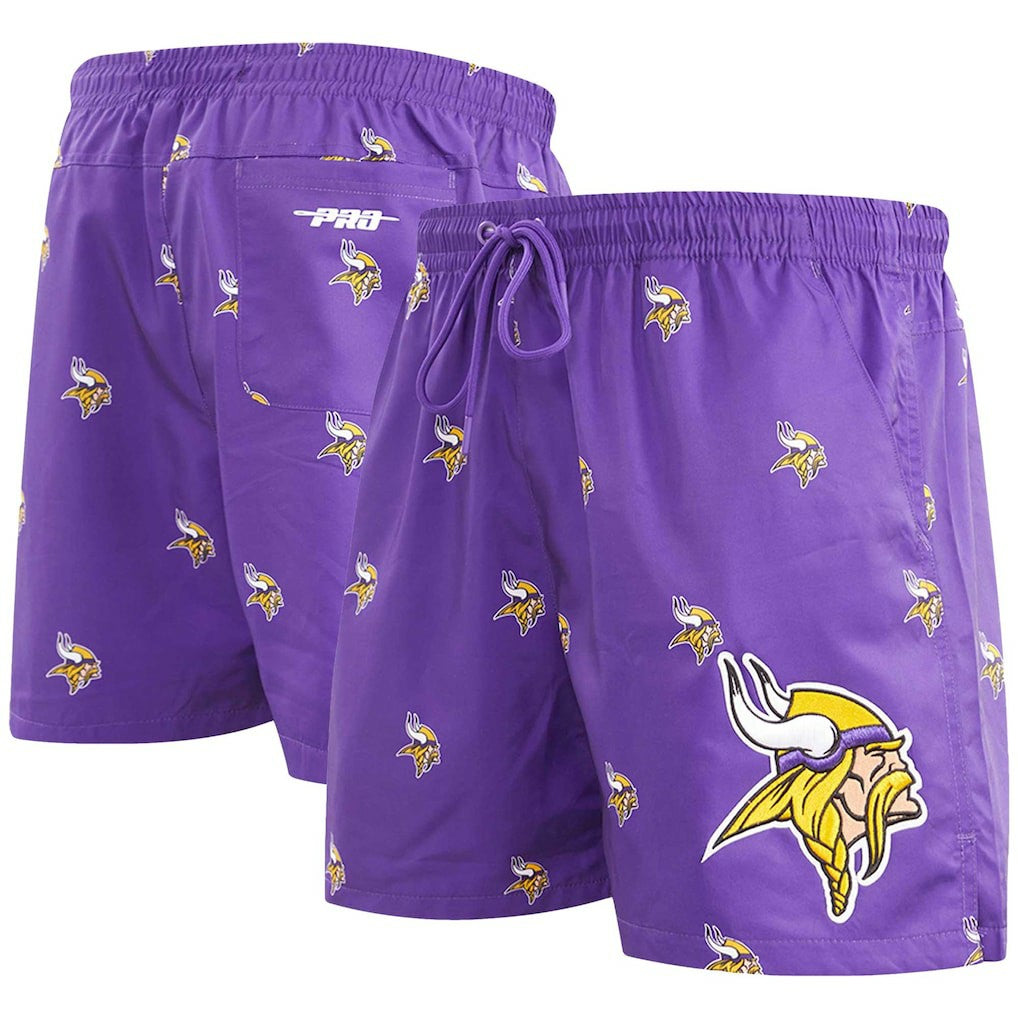Pro Standard Allover Print Mini Logo Shorts - Minnesota Vikings Shorts