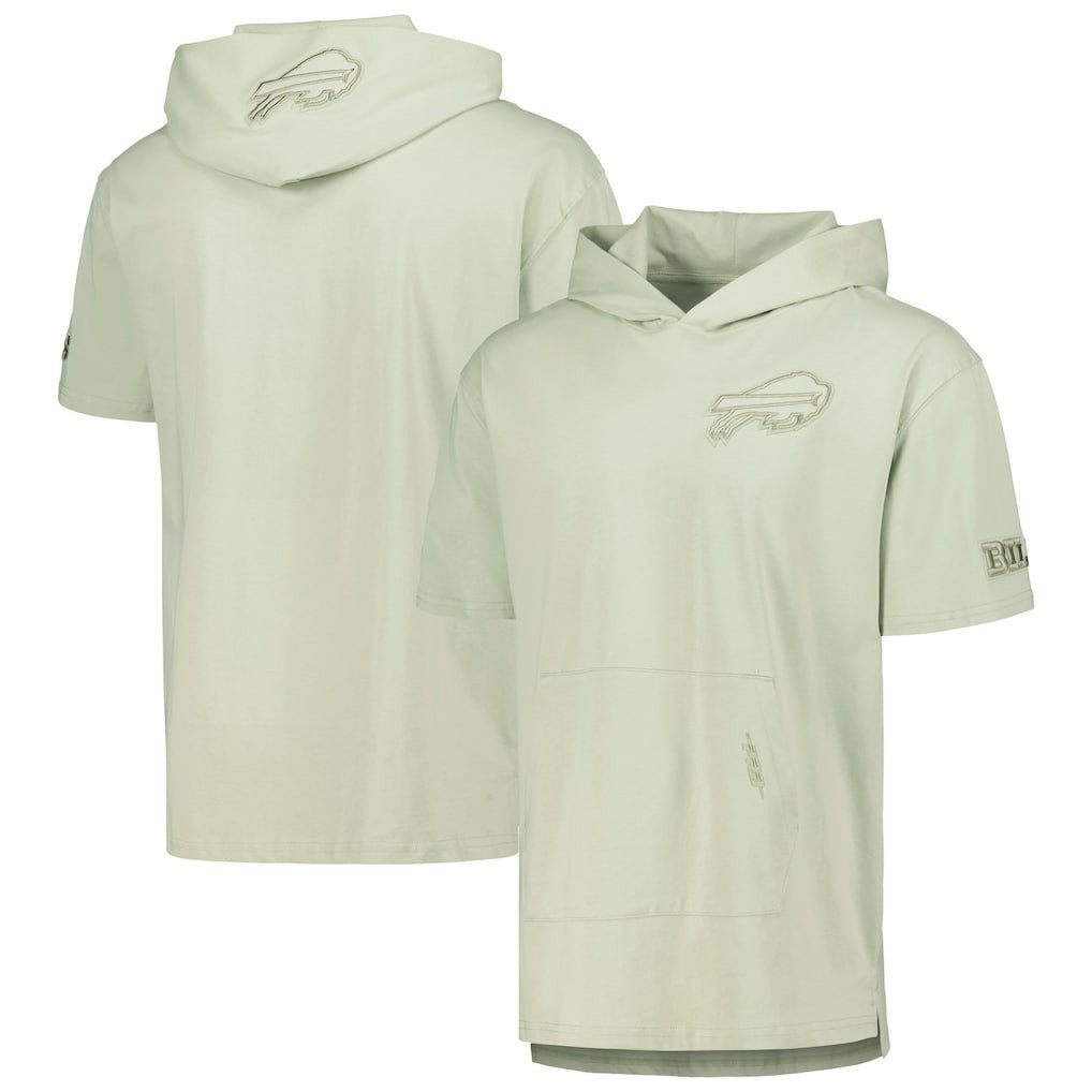 Pro Standard Neutrals Short Sleeve Pullover Hoodie - Buffalo Bills Hoodies