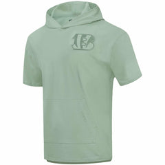 Pro Standard Neutrals Short Sleeve Pullover Hoodie - Cincinnati Bengals Hoodies