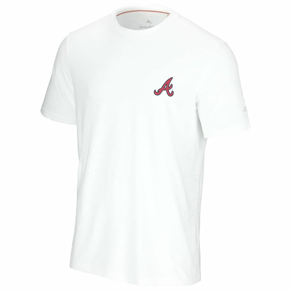 White Atlanta Braves Tommy Bahama Playa Ball T-Shirt