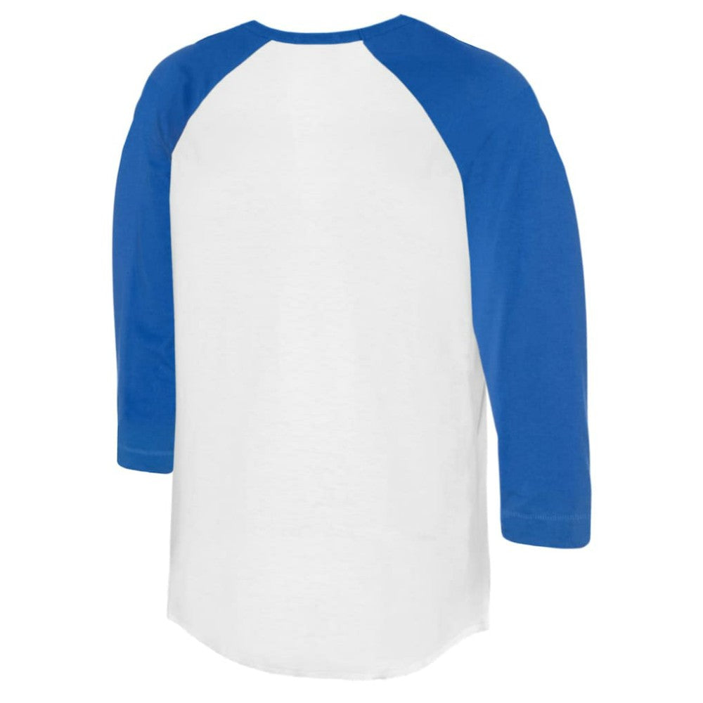 White/Royal Chicago Cubs Tiny Turnip Women's Babes 3/4-Sleeve Raglan T-Shirt
