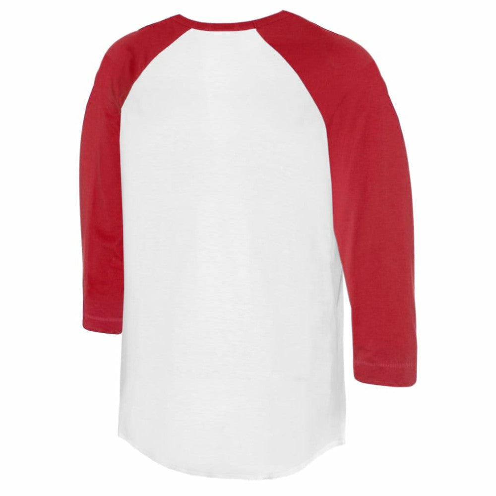 White/Red Philadelphia Phillies Tiny Turnip Women's Base Stripe 3/4-Sleeve Raglan T-Shirt