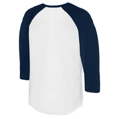 White/Navy Seattle Mariners Tiny Turnip Women's Baseball Love Raglan 3/4-Sleeve T-Shirt