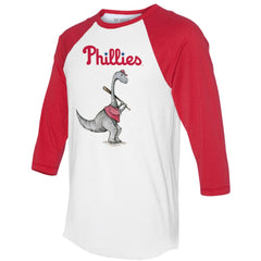 White/Red Philadelphia Phillies Tiny Turnip Women's Bronto 3/4-Sleeve Raglan T-Shirt